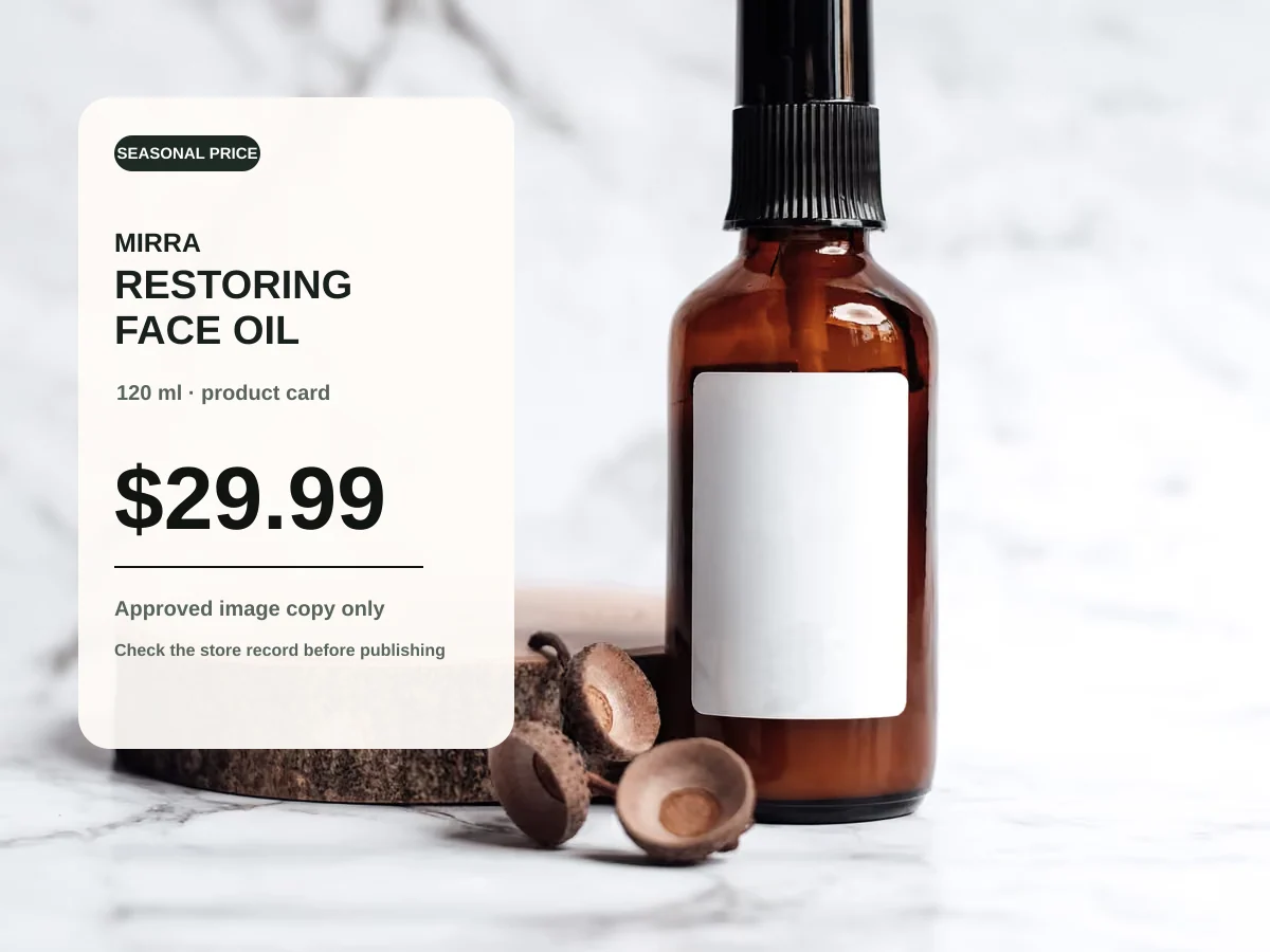 After: Original ChangeTextImage example product card changing from 39 dollars and 99 cents to 29 dollars and 99 cents.