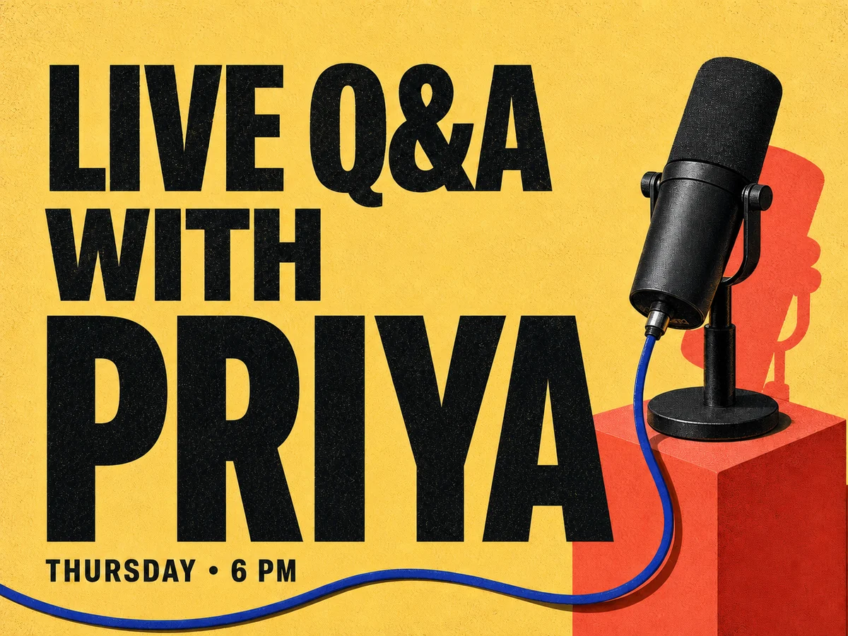 Image modifiée : LIVE Q&A WITH PRIYA