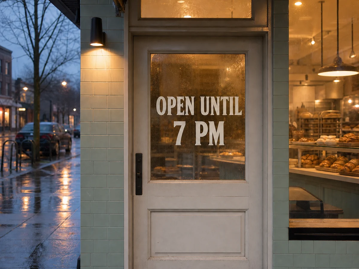 Image modifiée : OPEN UNTIL 7 PM