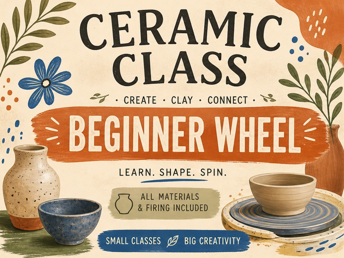 Before example for Edit text in poster graphics when the class name shifts: BEGINNER WHEEL